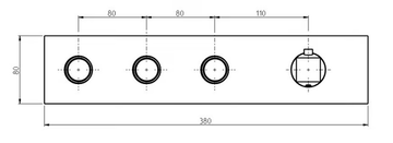 ALINE 49600V3 - 4 hole thermostatic stainless steel shower mixer by Rubinetterie Frattini - view 3